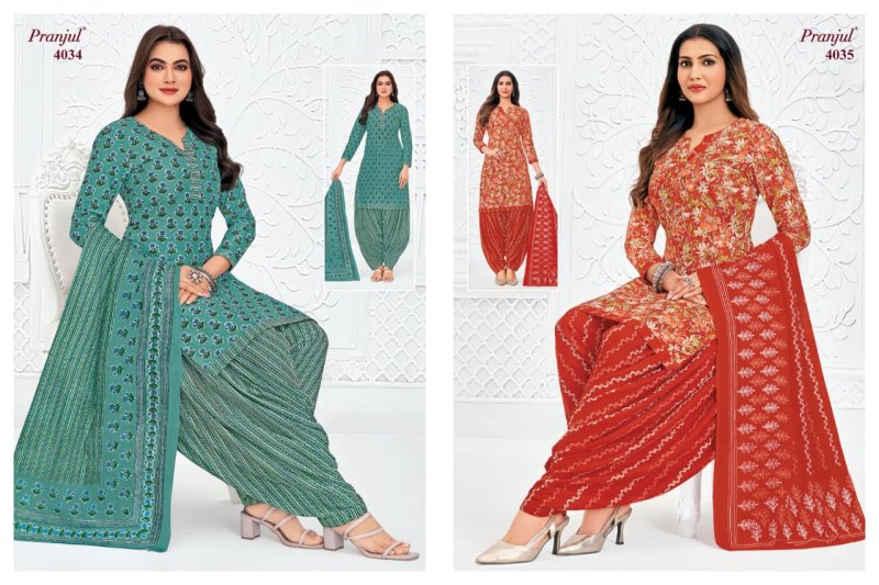 Priyanshi Vol 40 By Pranjul Printed Cotton Dress Material